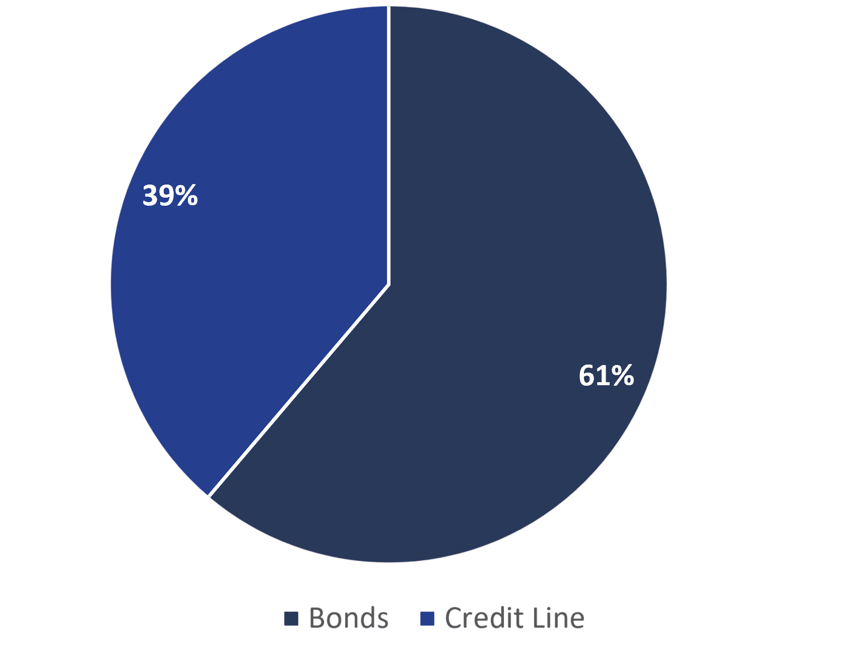 Debt distribution by debt type